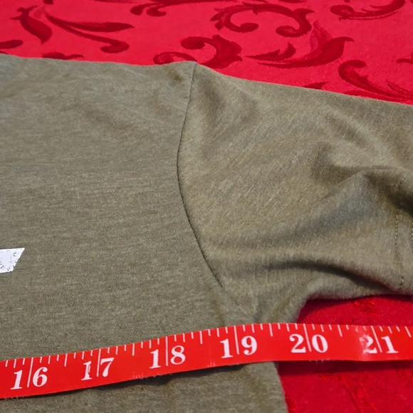 Steel Apparel USA Short Sleeve Tee Army Green w/ Flag on Sleeve Unisex Size M - Picture 5 of 6